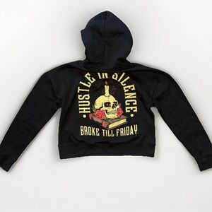 Broke Till Friday “Hustle in Silence” with Skull and Rose Design